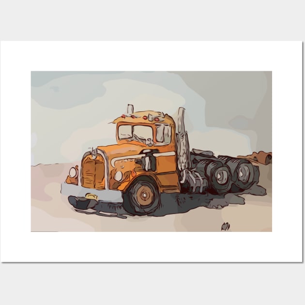 Antique Kenworth Truck, in Albuquerque New Mexico Wall Art by WelshDesigns